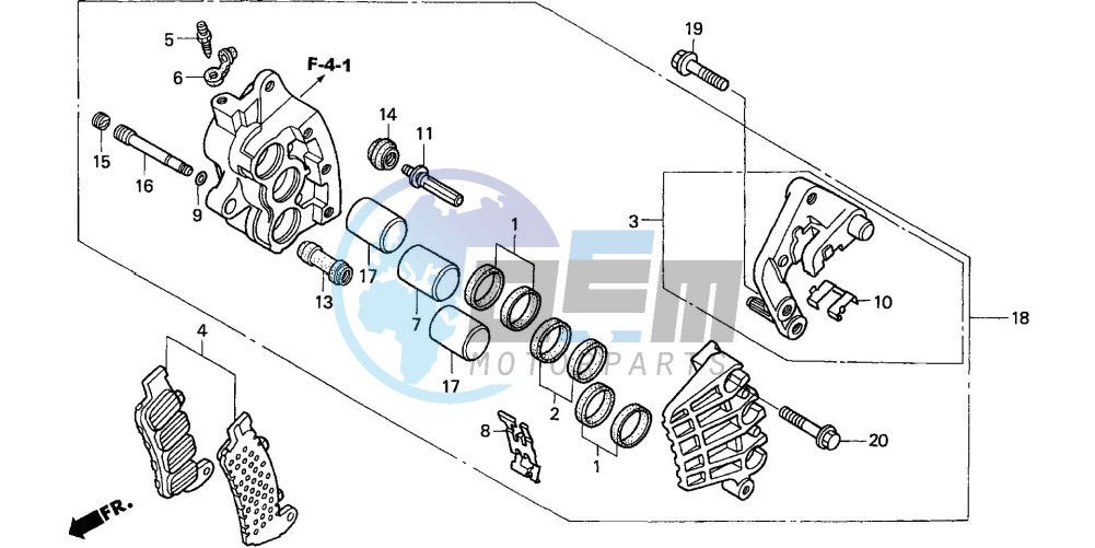 R. FRONT BRAKE CALIPER (NT650V2/3/4/5)