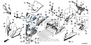 CBR650FAH 2ED - (2ED) drawing UPPER COWL (2)