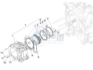 Beverly 250 e3 drawing Cylinder-piston-wrist pin unit