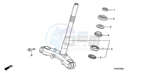 SH300A9 UK - (E / ABS MKH TBX) drawing STEERING STEM