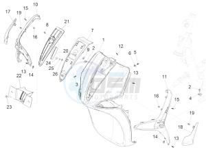 Liberty 150 iGet 4T 3V ie ABS (APAC) drawing Front shield