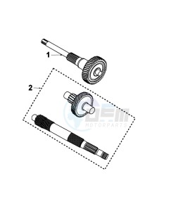 DJANGO 125 SY EVASION drawing GEARBOX AND KICKSTART