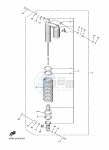 YZ250F (B7BL) drawing REAR SUSPENSION