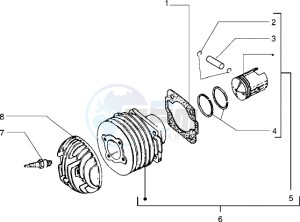 PX 125 E drawing Cylinder - piston - wrist pin unit