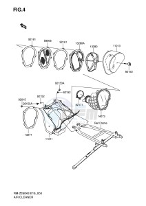 RM-Z250 (E19) drawing AIR CLEANER