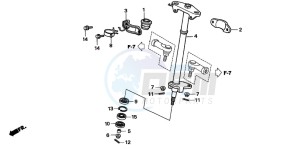 TRX250TE FOURTRAX ES drawing STEERING SHAFT