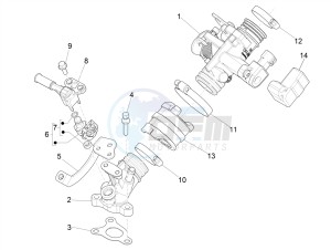 LIBERTY 50 IGET 4T 3V E4-2020 (APAC) drawing Throttle body - Injector - Induction joint