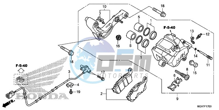 REAR BRAKE CALIPER