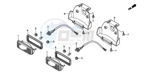 TRX500FA FOURTRAX FOREMAN drawing TAILLIGHT (TRX500FA1/2/3/4)