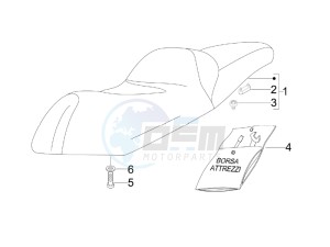 Nexus 300 ie e3 drawing Saddle seats - Tool roll