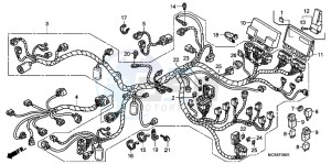 ST1300AC Pan Europoean -ST1300 CH drawing WIRE HARNESS (ST1300A)