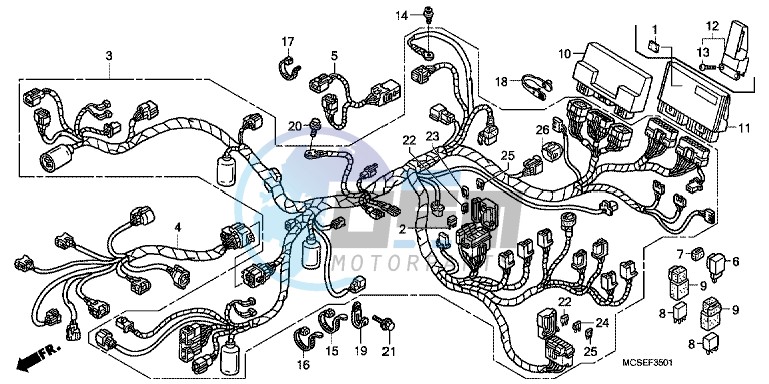 WIRE HARNESS (ST1300A)