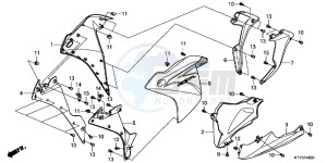 CBR125RD CBR125R E drawing UNDER COWL