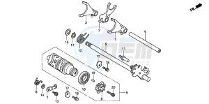 CB500 drawing GEARSHIFT DRUM