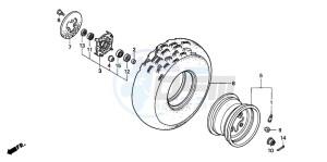 TRX300EX SPORTRAX 300EX drawing FRONT WHEEL