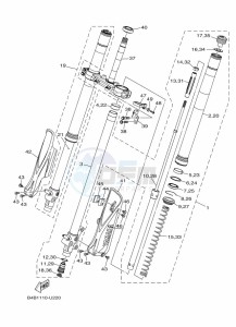 YZ85LW (B0G1) drawing FRONT FORK