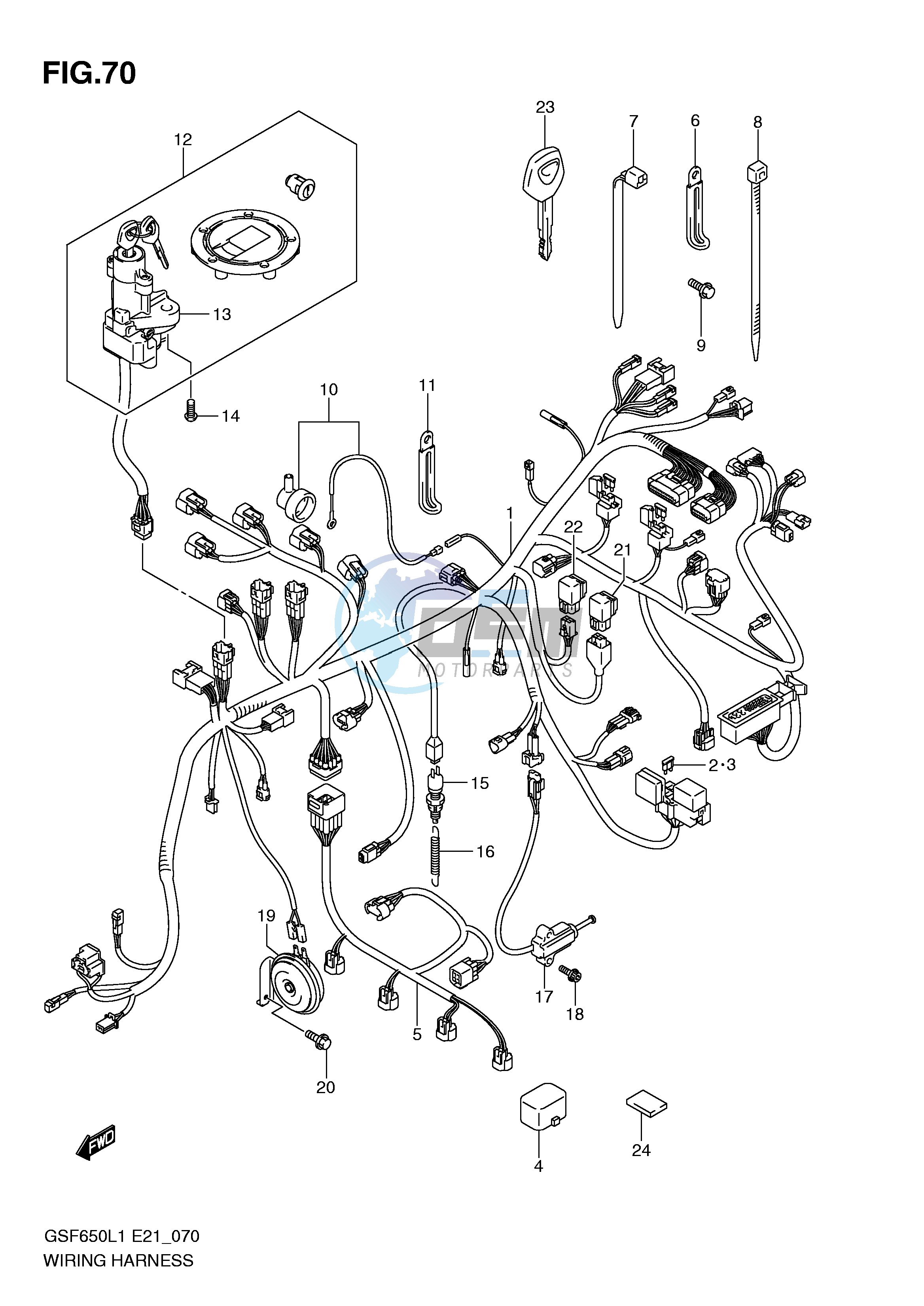 WIRING HARNESS (GSF650UAL1 E21)