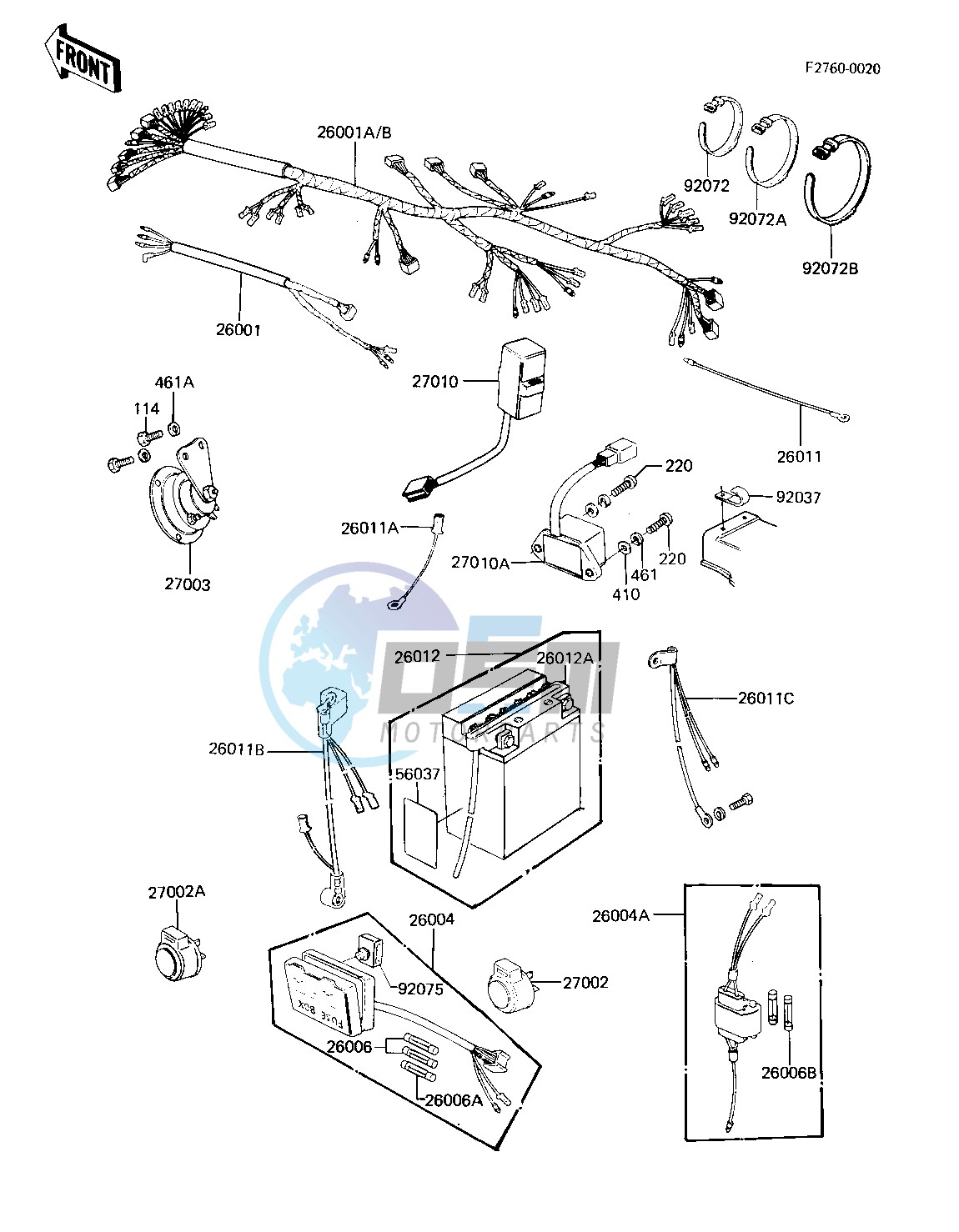 CHASSIS ELECTRICAL EQUIPMENT -- 81 -82 KZ750-E2_E3- -