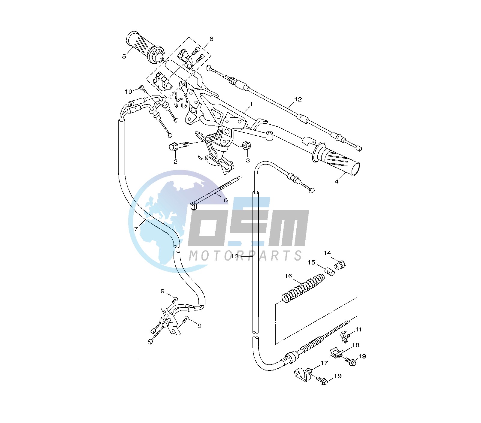 STEERING HANDLE AND CABLE