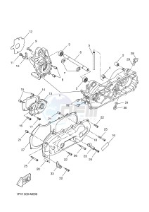 NS50N AEROX NAKED (1PL1 1PL1 1PL1) drawing CRANKCASE