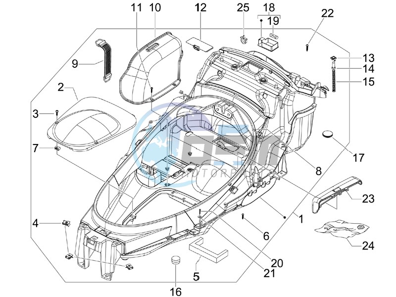 Helmet box - Undersaddle