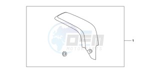 CBR600RAA BR / ABS - (BR / ABS) drawing CARBON FIBER EXHAUST GUARD