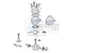 SENDA SM X-RACE - 50 CC VTHSR2A1A drawing CRANKSHAFT - CYLINDER