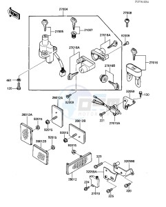 ZN 700 A [LTD SHAFT] (A1-A2) [LTD SHAFT] drawing IGNITION SWITCH_LOCKS_REFLECTORS