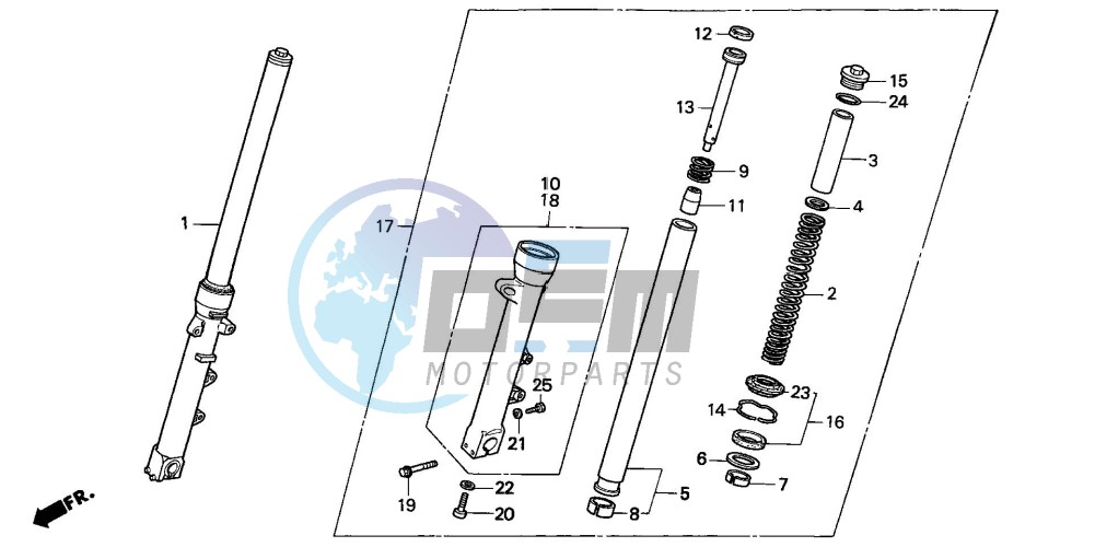 FRONT FORK (CB750F2)