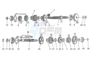 V7 Racer 750 USA-CND drawing Gear box