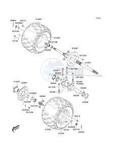 KSF 400 A [KFX400) (A1-A3) [KFX400) drawing REAR HUB-- A1- -