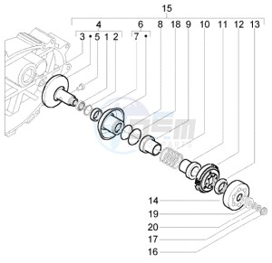 X9 500 Evolution (USA) drawing Driven pulley