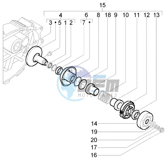 Driven pulley