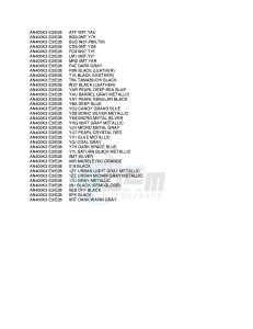 AN400 (E3-E28) Burgman drawing * COLOR CHART *