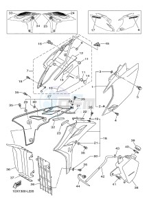 WR450F (1DX1 1DX2) drawing SIDE COVER