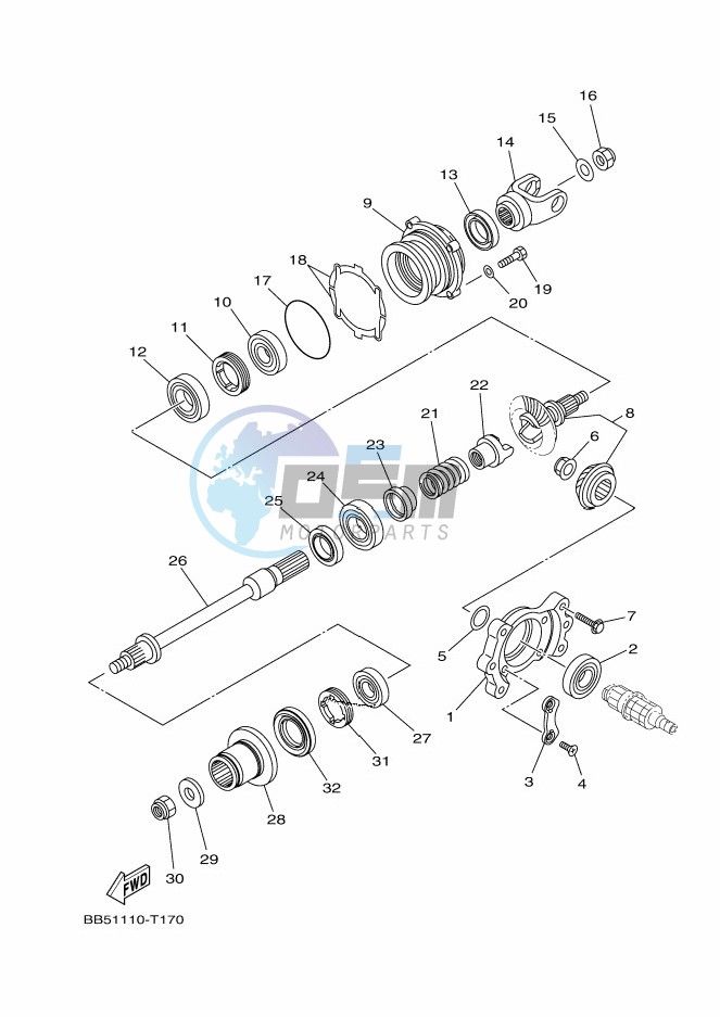 MIDDLE DRIVE GEAR