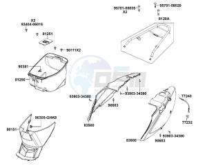 AGILITY 125cc drawing Body Cover - Luggage  Box