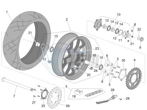 RSV4 1000 Racing Factory L.E. (EMEA) (EU, GB) drawing Rear wheel