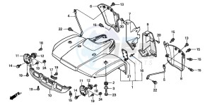 TRX250 RECON drawing FRONT FENDER