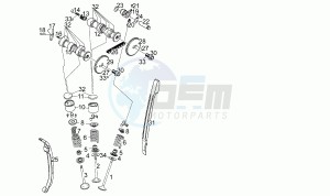 Pegaso 650 drawing Valves N-S