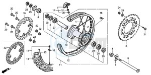 CRF450R drawing REAR WHEEL