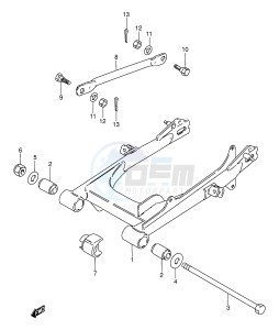 AX100 (E94) drawing REAR SWINGING ARM (P36)