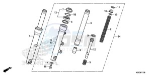 SH125SG SH300A UK - (E) drawing FRONT FORK