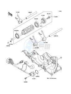 NINJA ZX-10R ZX1000E8F FR GB XX (EU ME A(FRICA) drawing Gear Change Drum/Shift Fork(s)