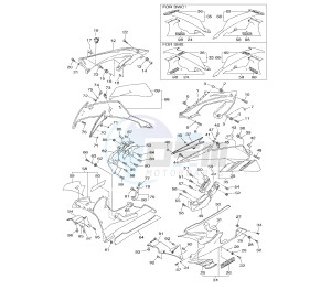 YZF R6 600 drawing COWLING 2 13SL-SN