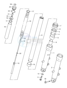 GSX-R600 (E2) drawing FRONT DAMPER (MODEL V)