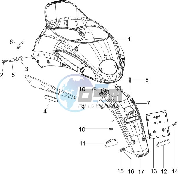 Rear cover - Splash guard