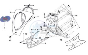 MIO 100 drawing FRONT FENDER / FRONT FORK/ CENTRAL STAND