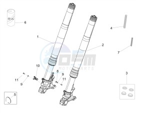 RSV4 1000 RACING FACTORY E4 ABS (EMEA) drawing Front fork Ohlins