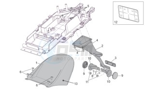 RSV 1000 Tuono drawing Rear mudguard